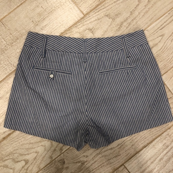 Rag & Bone Blue and White Pinstripe Shorts - Picture 2 of 6